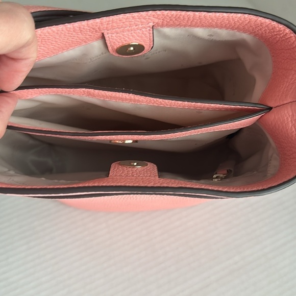 Kate Spade Leila Pebbled Leather Small Bucket Bag and Wallet Set Coral Pink - Picture 7 of 8